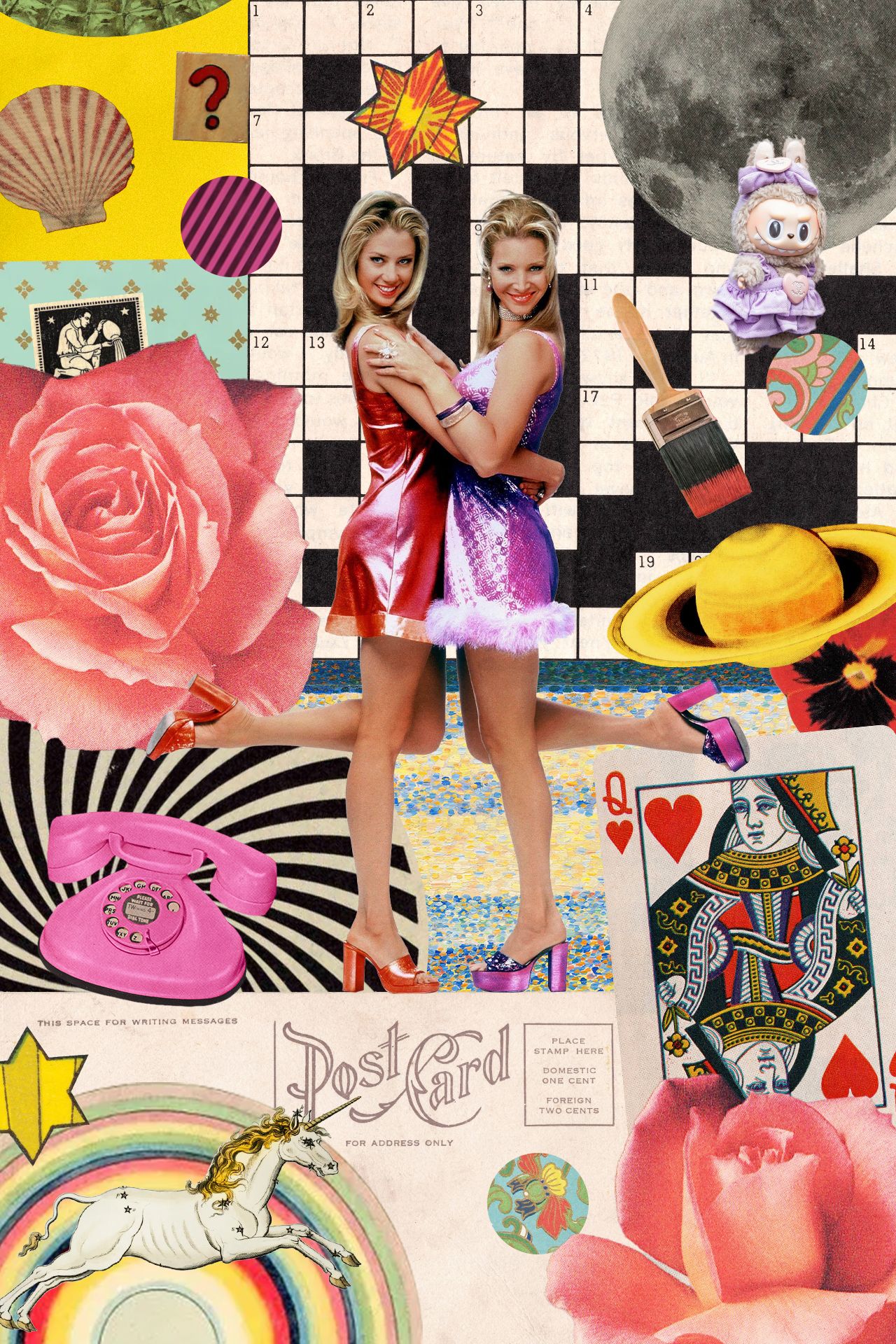 Image may contain Mira Sorvino Clare of Assisi Art Collage Face Head Person Photography Portrait and Adult