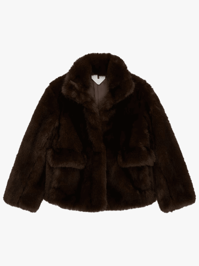 Image may contain Clothing Coat Jacket and Fur