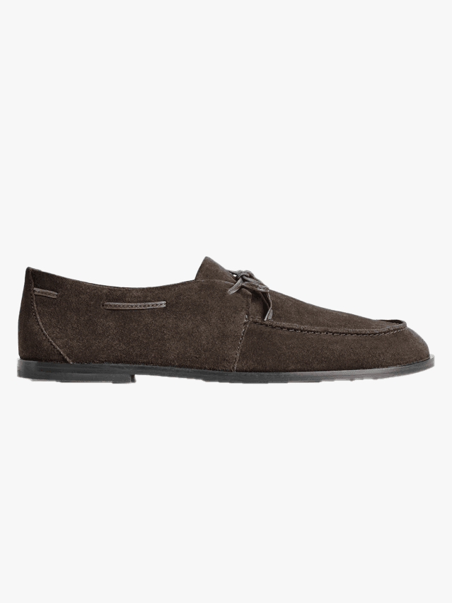 Image may contain Suede Clothing Footwear and Shoe