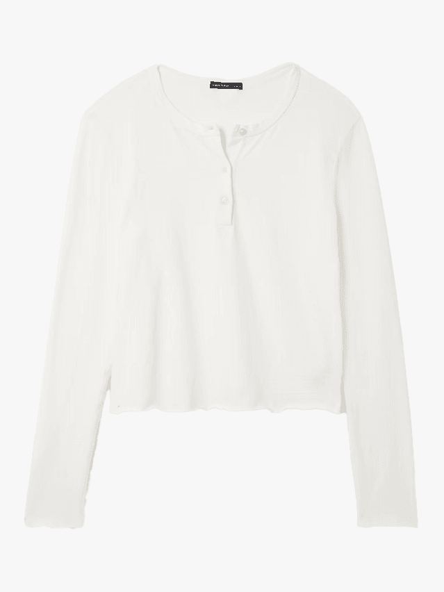 Image may contain Clothing Long Sleeve Sleeve Blouse Knitwear and Sweater